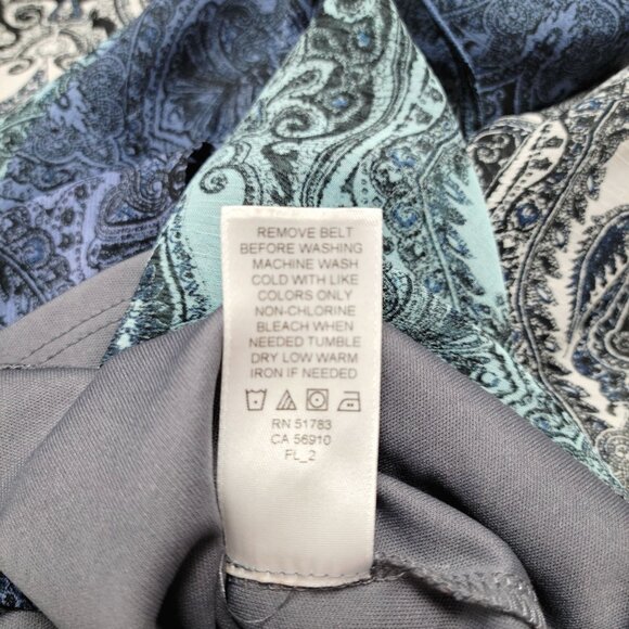 Maurice's Blue & Black Paisley Gradient Ombre Boho Maxi Dress - Picture 12 of 12